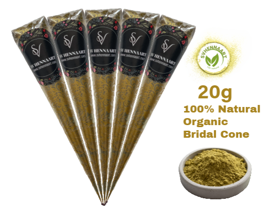 100% Natural Organic Bridal Henna Cone & Bridal Box