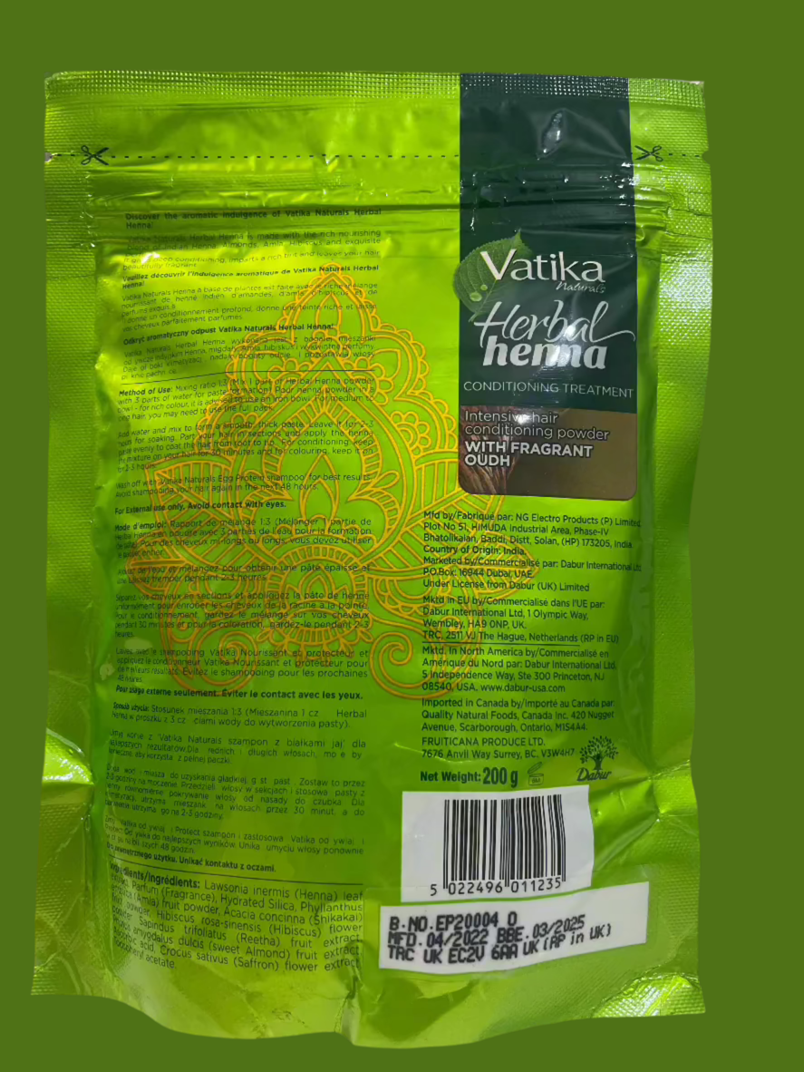 [2] Vatika Natural Dabur Herbal Henna Conditioning Treatment 200g