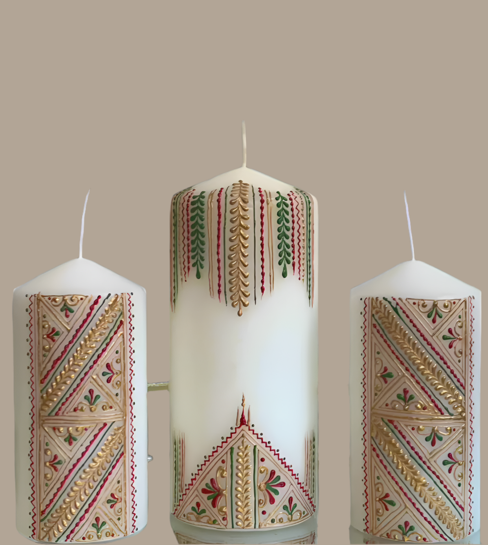 Personalised Acrylic Cone design Candles for Wedding, Nikkah, Eid Mubarak and ext.