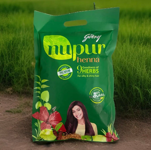 [1] Godrej Nupur Henna Goodness of 9 herbs + 100% pure for Silky & Shiny Hair