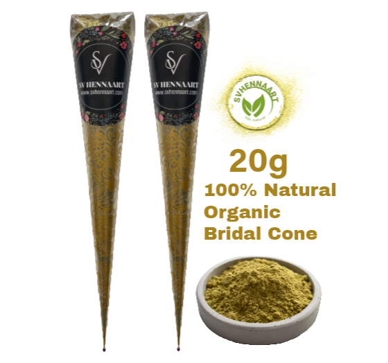 100% Natural Organic Bridal Henna Cone & Bridal Box