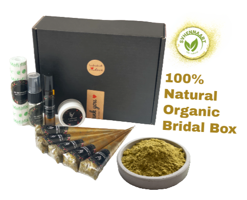 100% Natural Organic Bridal Henna Cone & Bridal Box